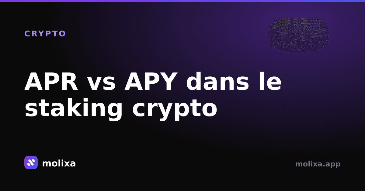 APR vs APY dans le staking crypto : la différence