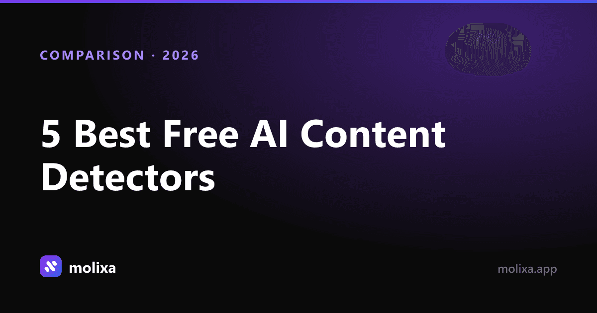 Best Free AI Content Detector Tools of 2026: Top 5 Compared
