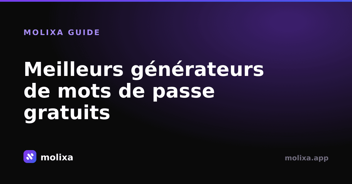 Meilleurs générateurs de mots de passe gratuits (2026)