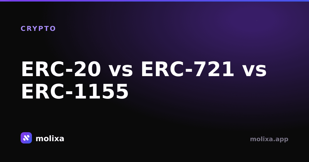 ERC-20 vs ERC-721 vs ERC-1155 : Différences