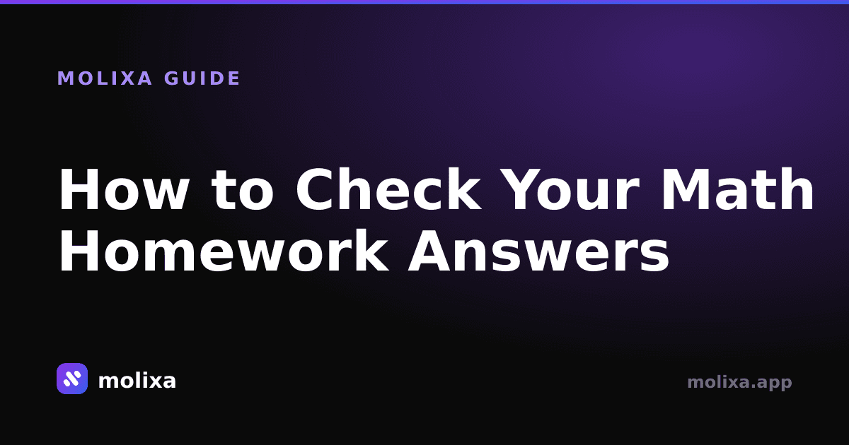 How to Check Your Math Homework Answers (Free)
