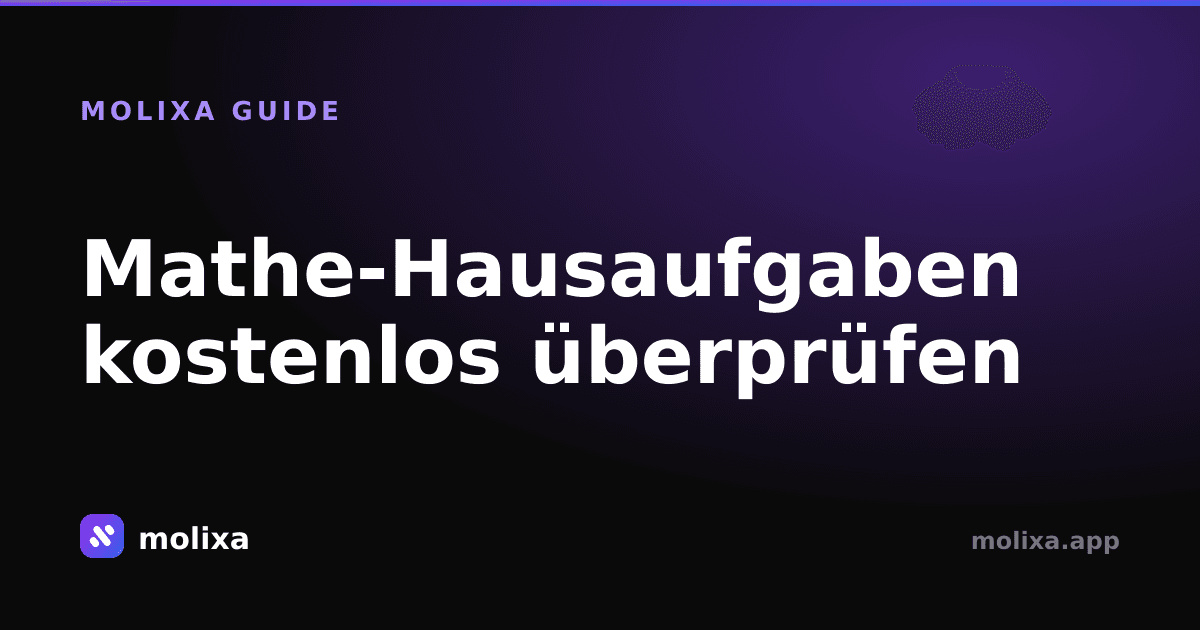 Mathe-Hausaufgaben kostenlos überprüfen