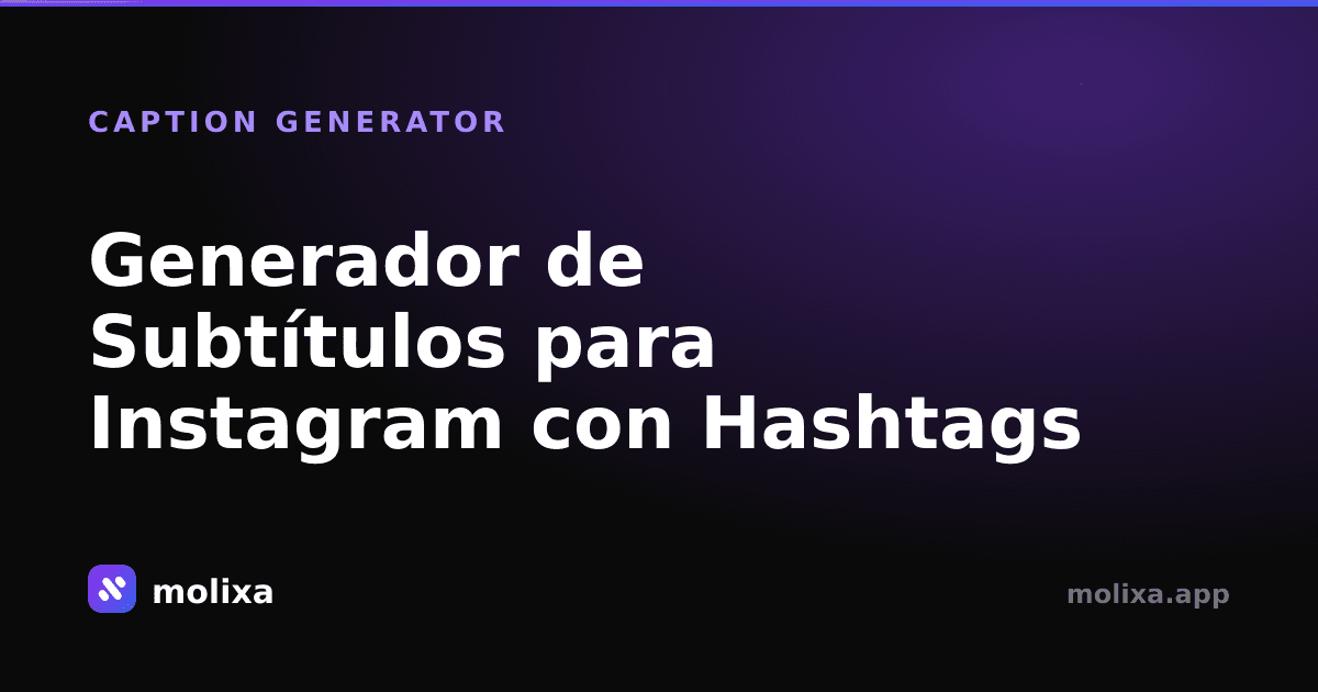 Generador de Subtítulos para Instagram con Hashtags (Gratis)