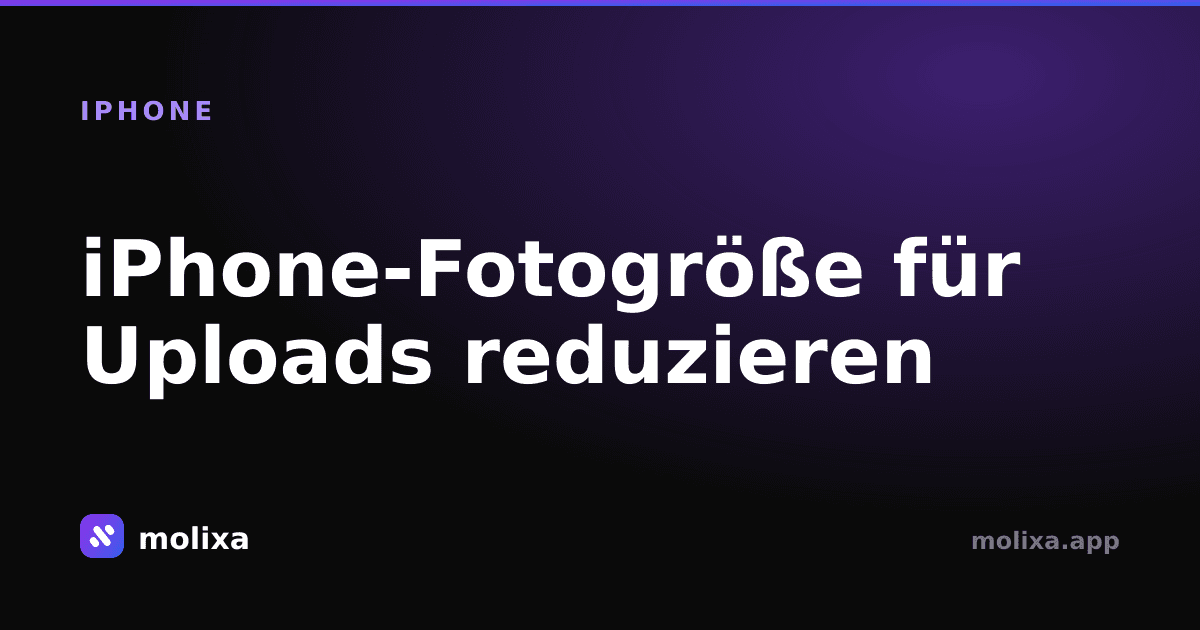 iPhone-Fotogröße für Uploads reduzieren