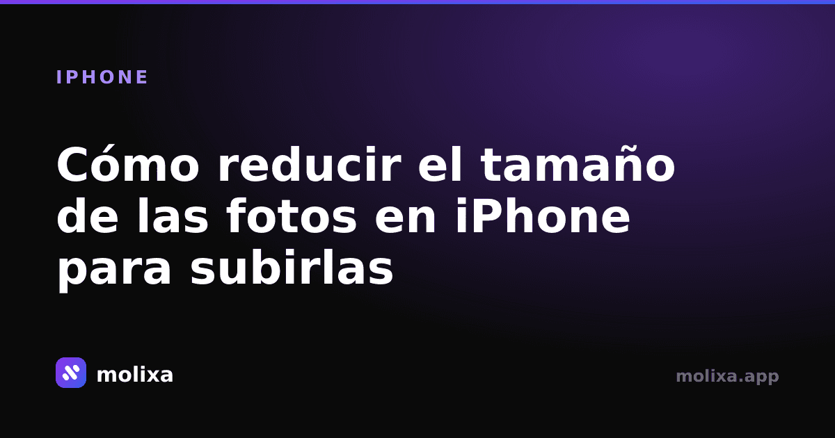 Cómo reducir el tamaño de las fotos en iPhone para subirlas