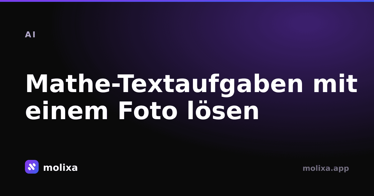 Mathe-Textaufgaben mit einem Foto lösen