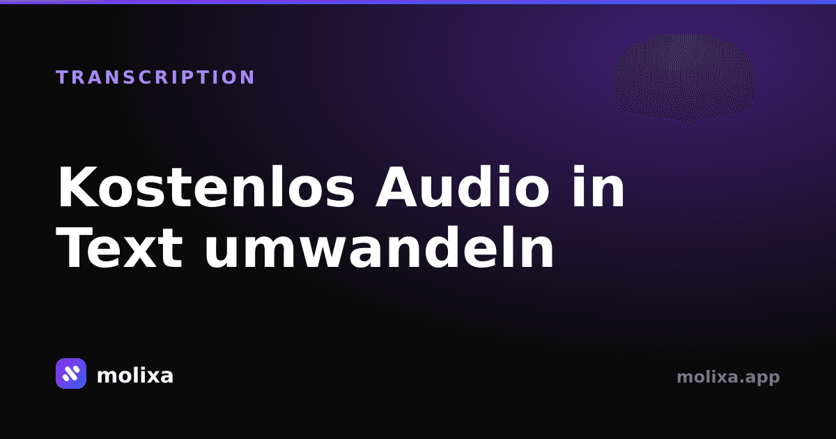 Kostenlos Audio in Text umwandeln (Whisper)