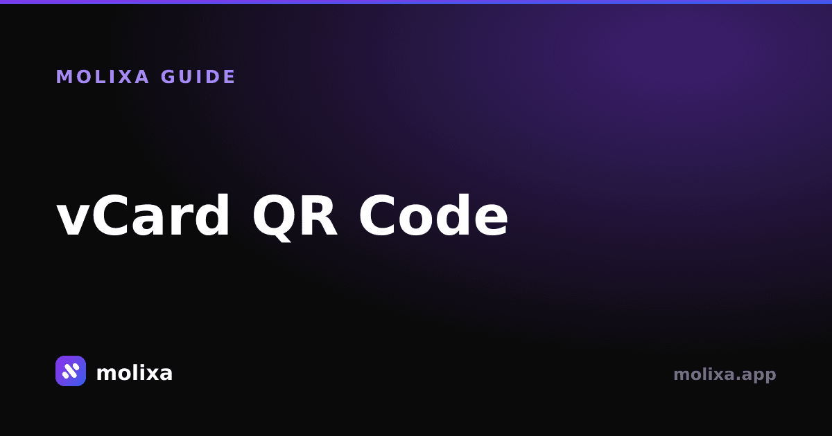 vCard QR Code: Share Contacts in One Scan