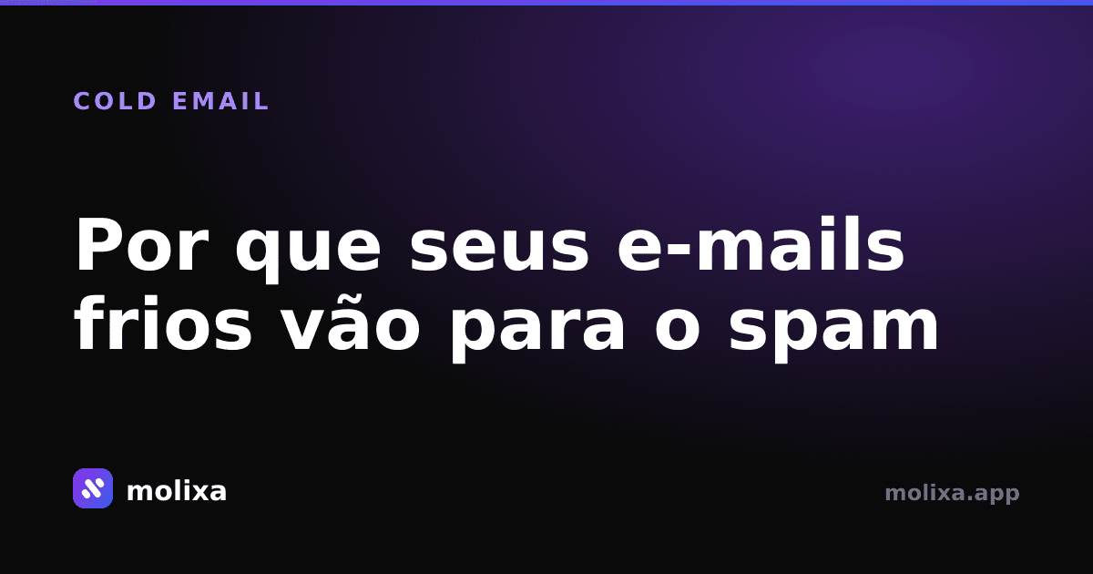 Por que seus e-mails frios vão para o spam (e como resolver)