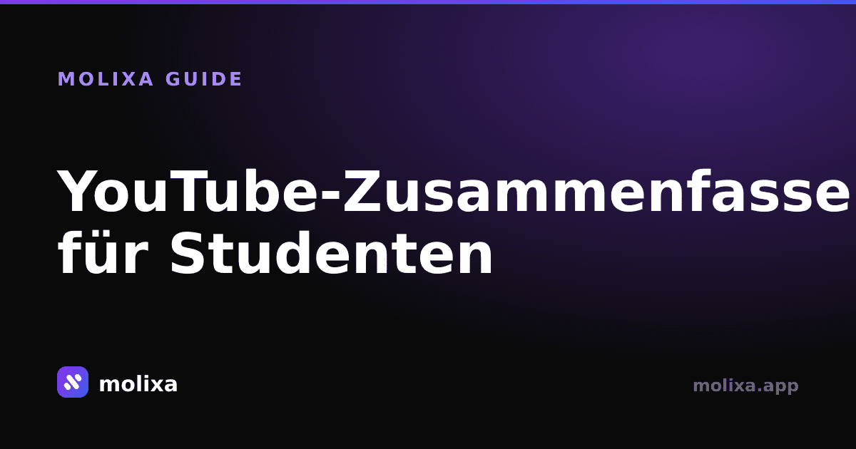 YouTube-Zusammenfasser für Studenten: Vorlesungen in Notizen verwandeln