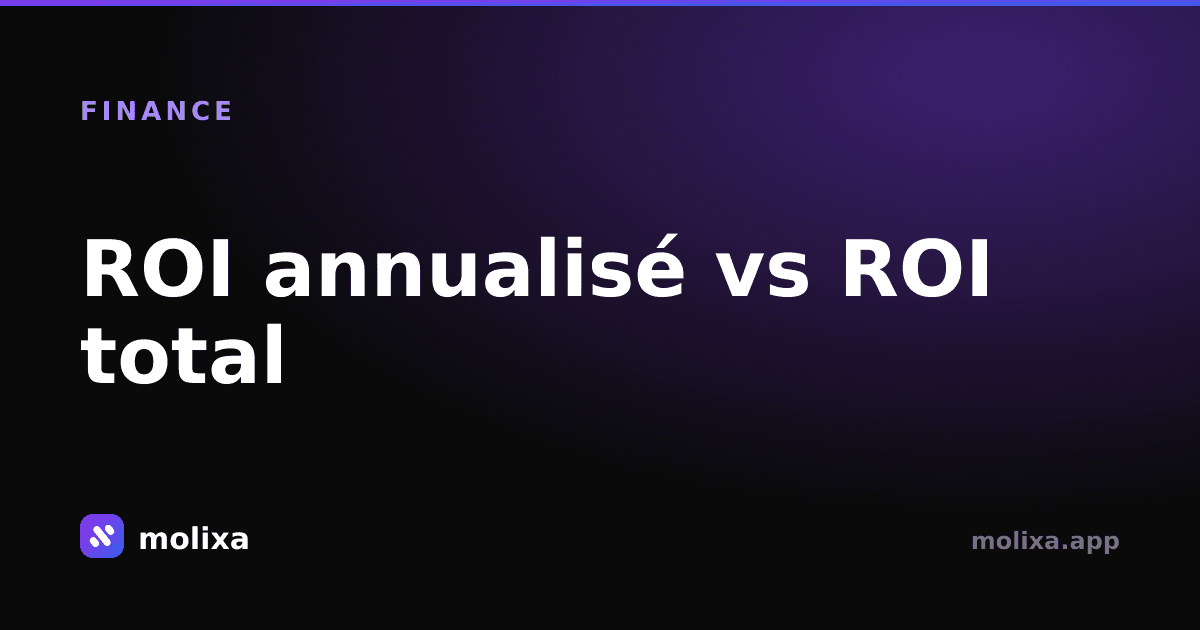 ROI annualisé vs ROI total : quelle différence ?