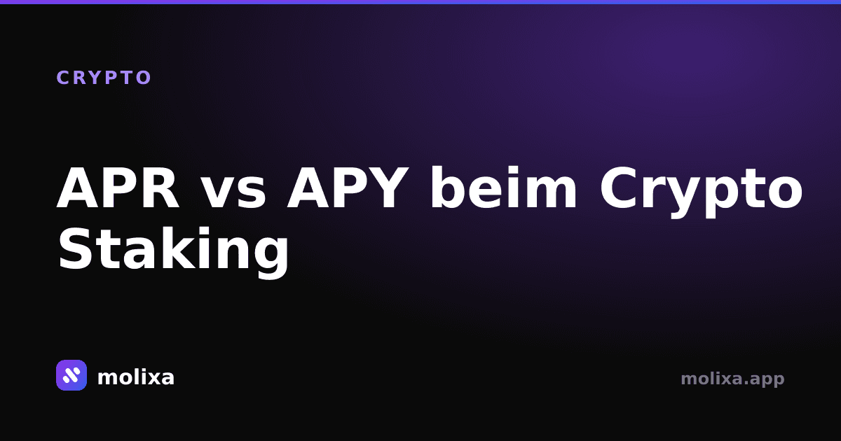 APR vs APY beim Crypto Staking: Der Unterschied