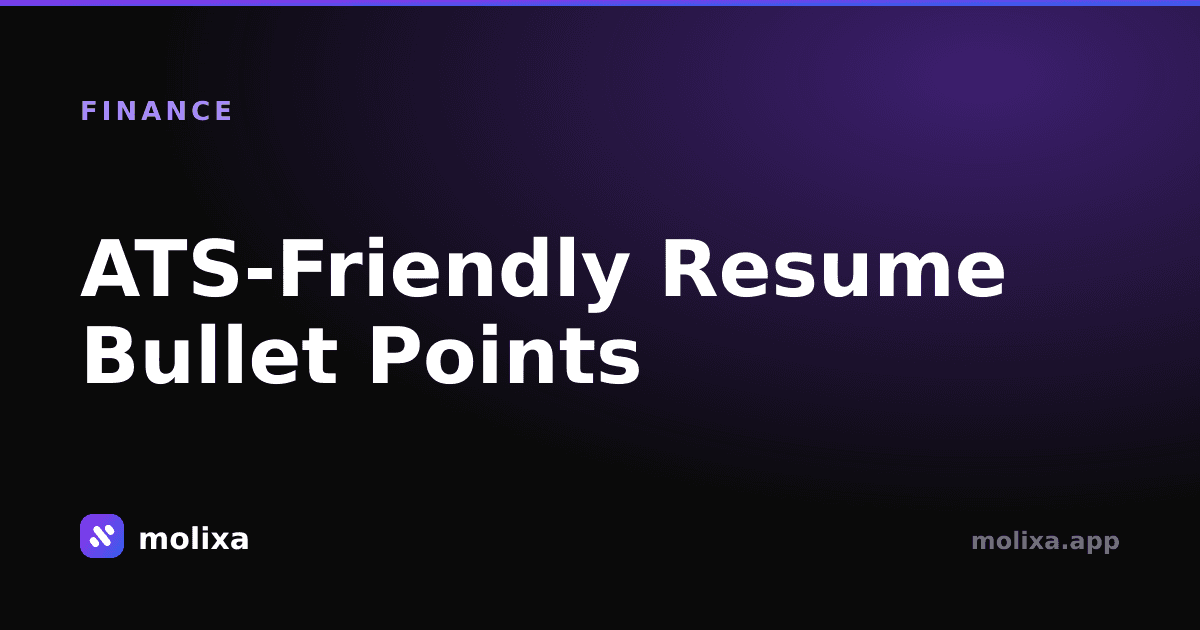 ATS-Friendly Resume Bullet Points: Formula + Examples