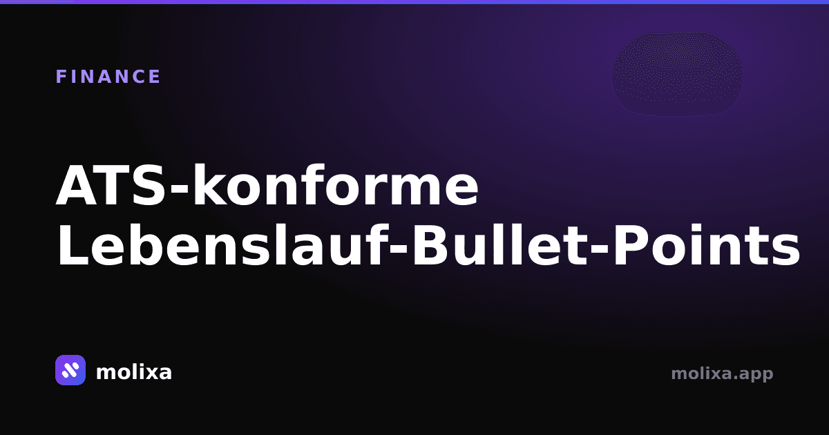 ATS-konforme Lebenslauf-Bullet-Points: Formel + Beispiele