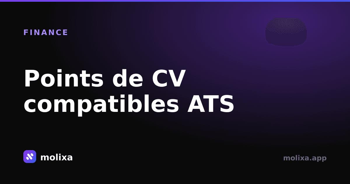 Points de CV compatibles ATS : formule + exemples