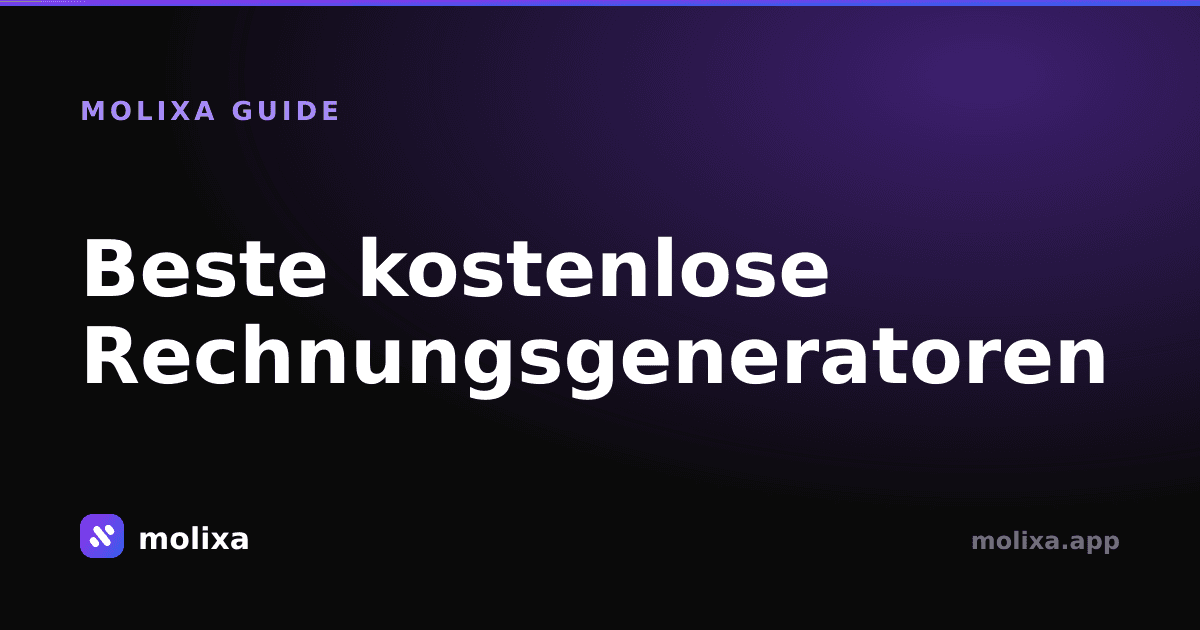 Beste kostenlose Rechnungsgeneratoren (ohne Wasserzeichen)