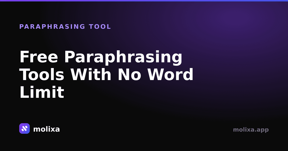 Free Paraphrasing Tools With No Word Limit (2026)