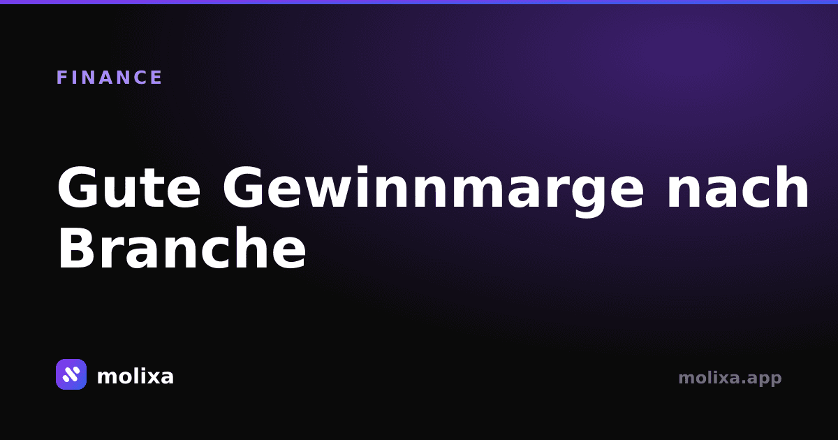 Gute Gewinnmarge nach Branche: Benchmarks 2026
