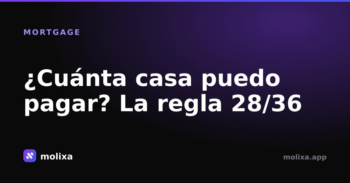 ¿Cuánta casa puedo pagar? La regla 28/36