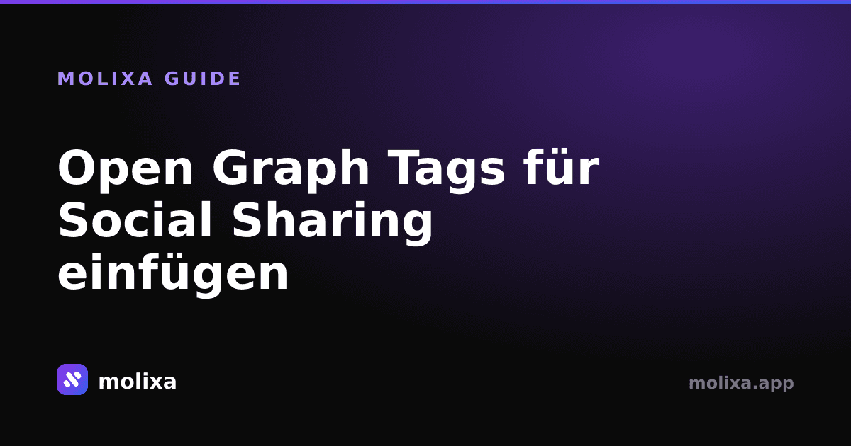 Open Graph Tags für Social Sharing einfügen