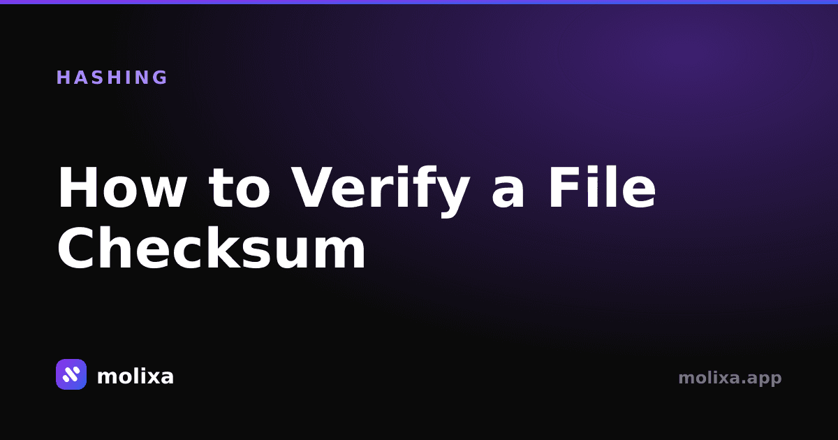 How to Verify a File Checksum (SHA-256)