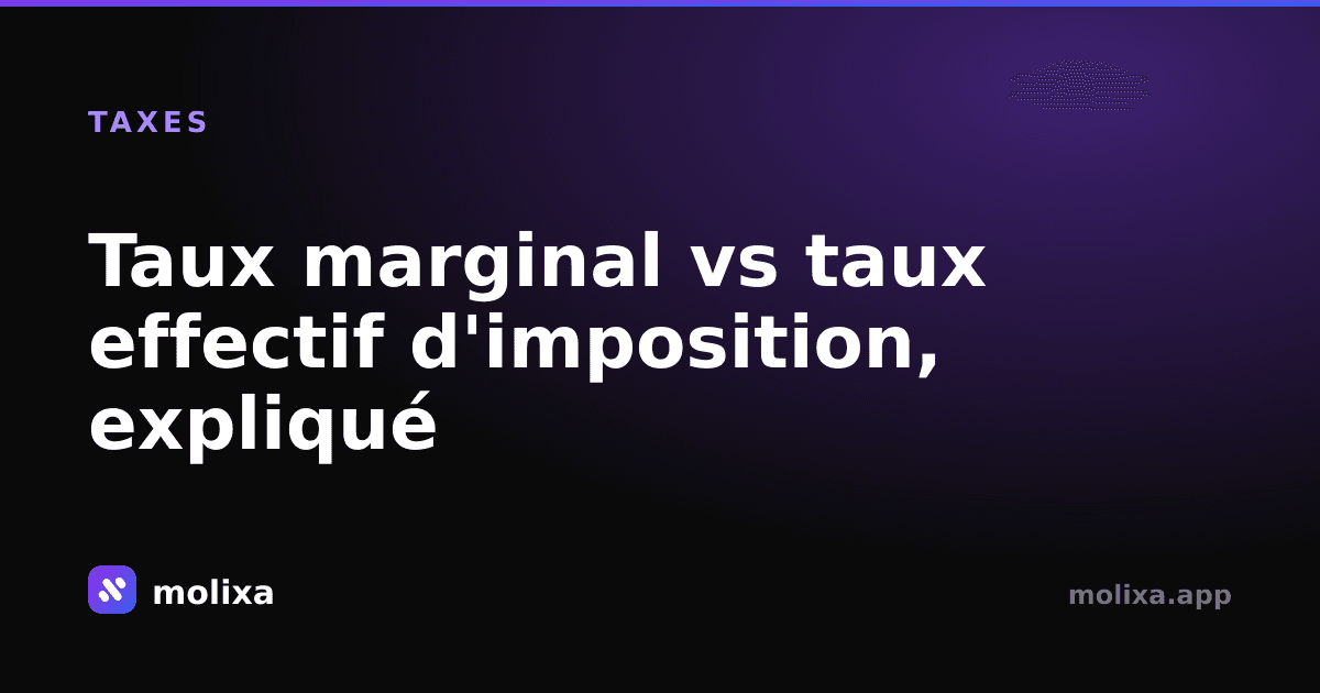 Taux marginal vs taux effectif d'imposition, expliqué
