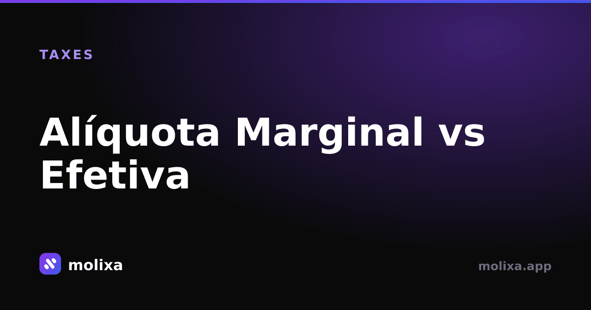 Alíquota Marginal vs Efetiva: Explicação Completa