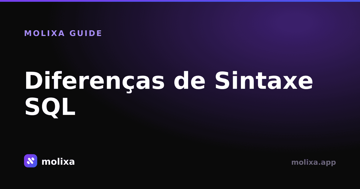 Diferenças de Sintaxe SQL: PostgreSQL vs MySQL