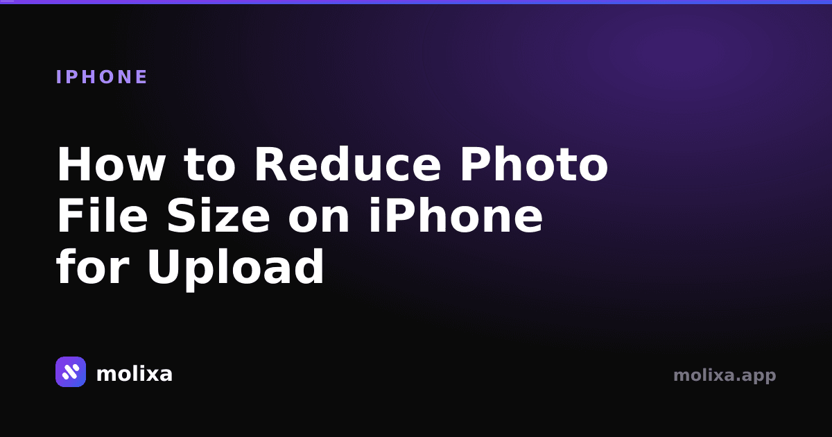 How to Reduce Photo File Size on iPhone for Upload