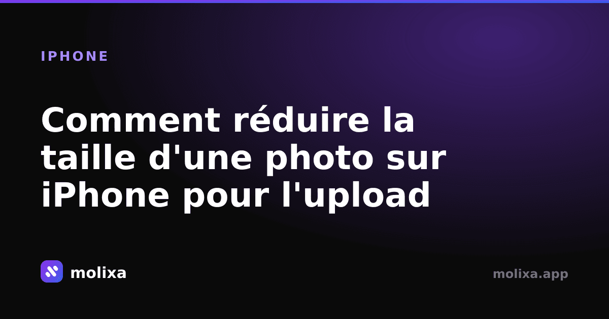 Comment réduire la taille d'une photo sur iPhone pour l'upload