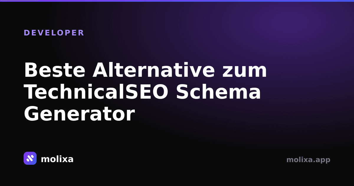 Beste Alternative zum TechnicalSEO Schema Generator