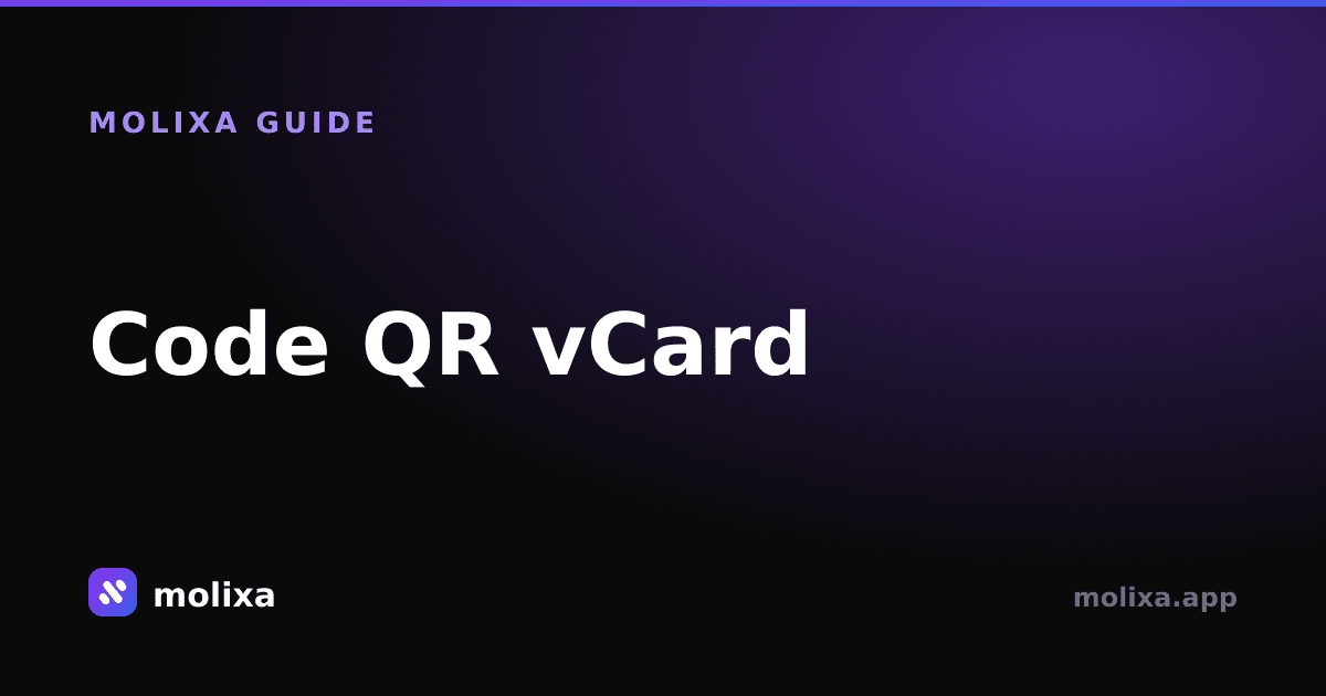Code QR vCard : partagez vos coordonnées en un scan