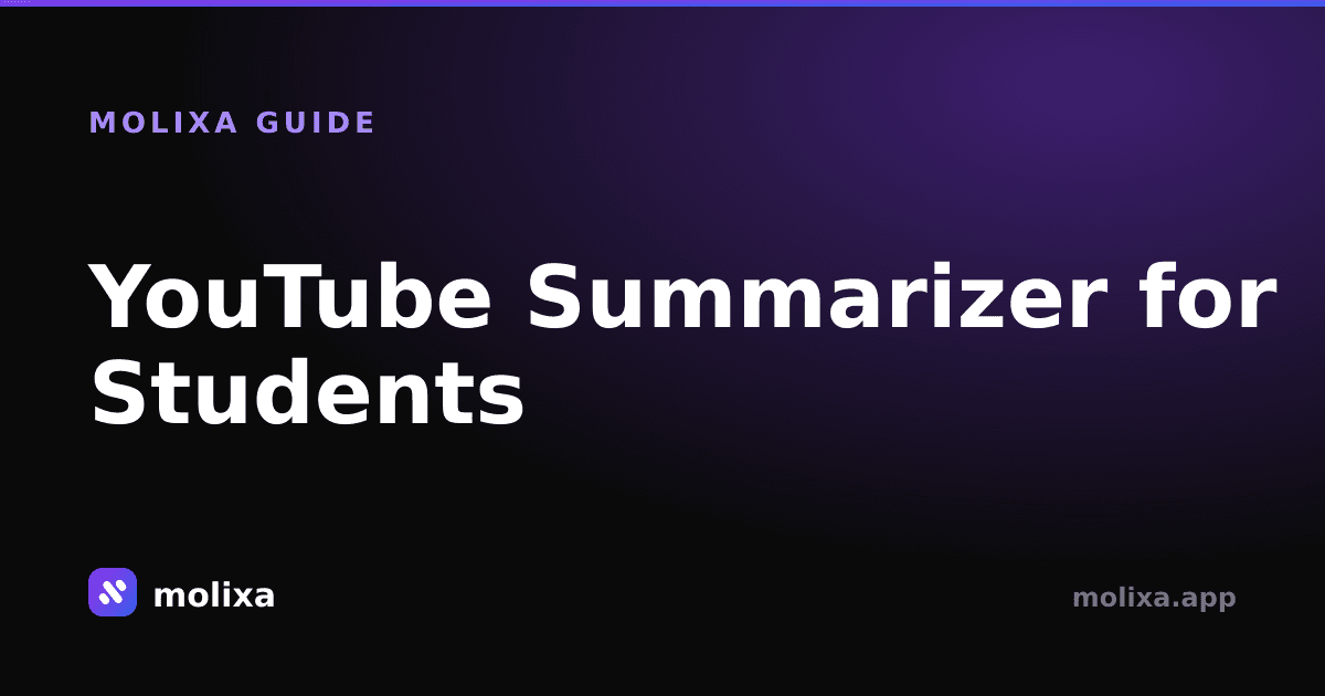 YouTube Summarizer for Students: Turn Lectures Into Notes