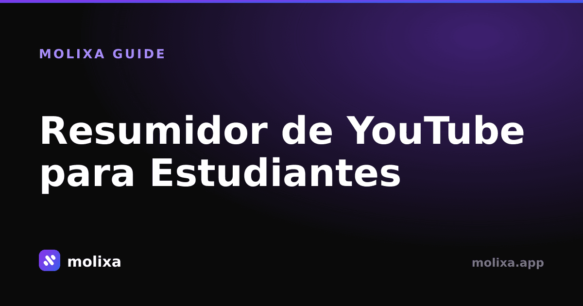 Resumidor de YouTube para Estudiantes: Convierte Clases en Apuntes