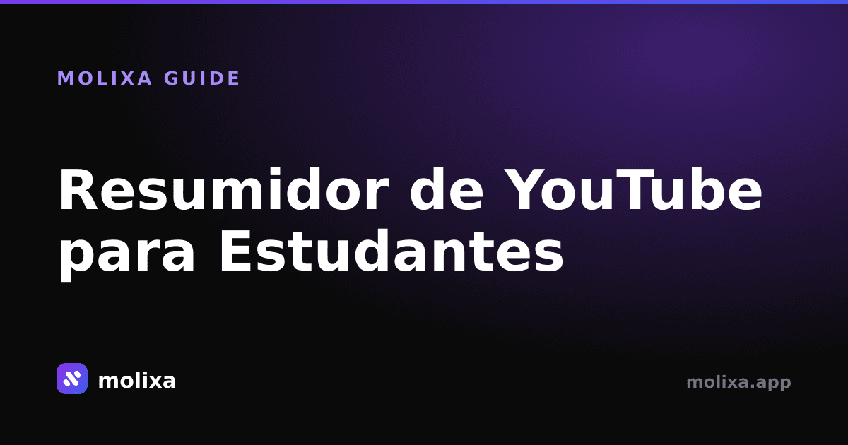 Resumidor de YouTube para Estudantes: Transforme Aulas em Anotações